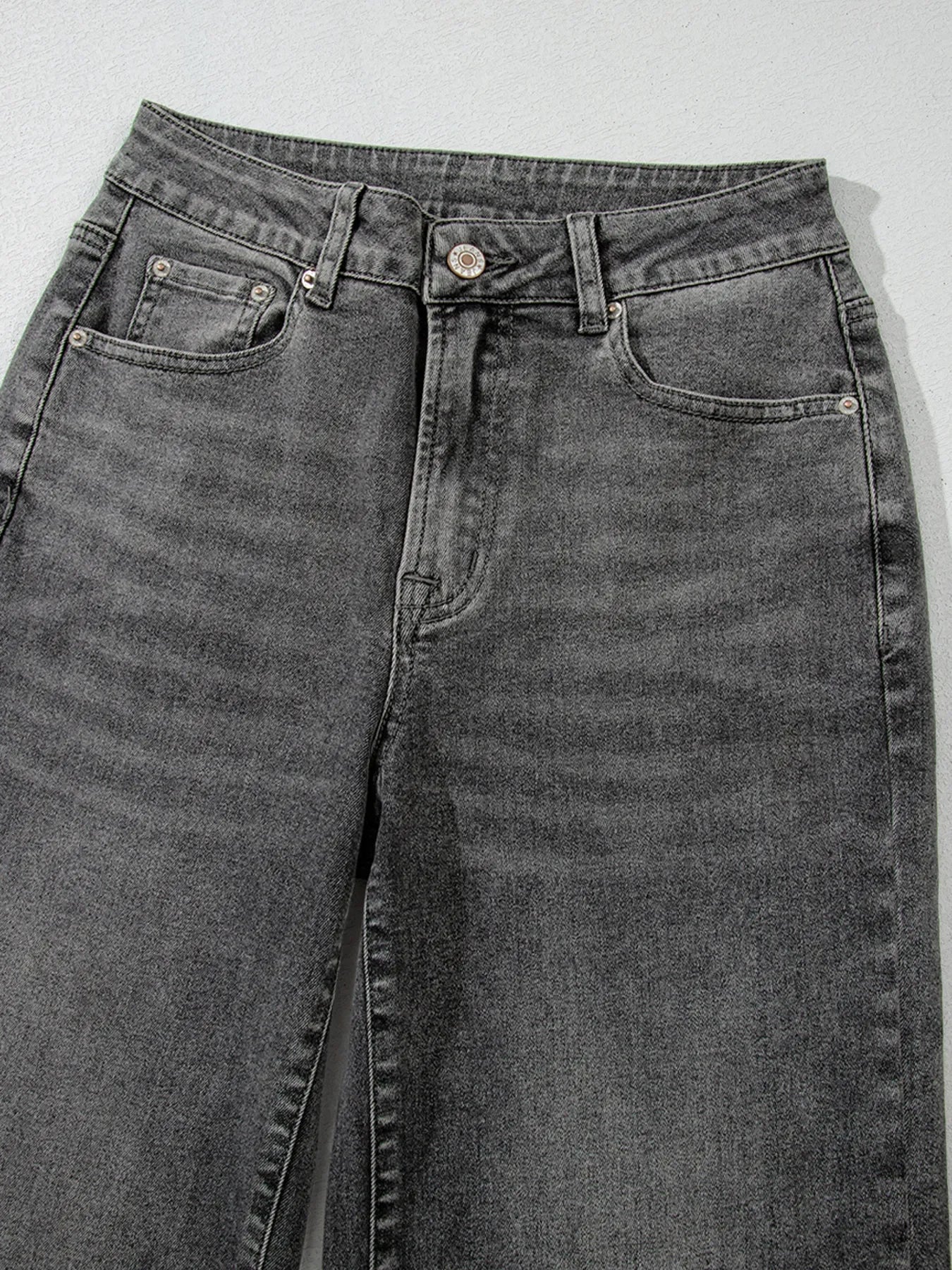 Coastal High Rise Loose Jeans With Raw Hem And Unique Cuffs - Southern Shores Clothing