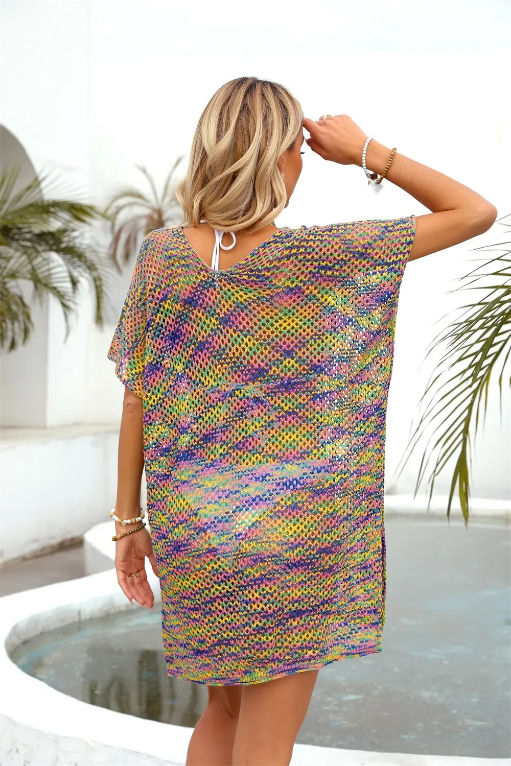 Angel Wings Openwork Sheer Stretch Cover-Up One Size - Southern Shores Clothing