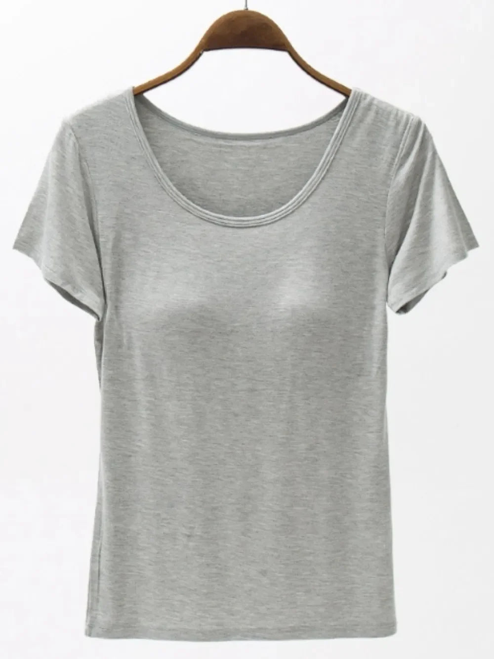Round Neck Modal T-Shirt with Bra - Southern Shores Clothing