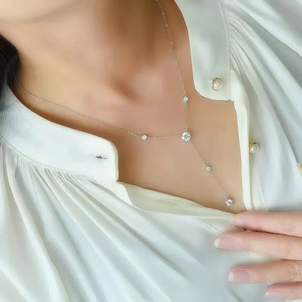 1.5 Carat Moissanite Sterling Silver Necklace Brilliance - Southern Shores Clothing