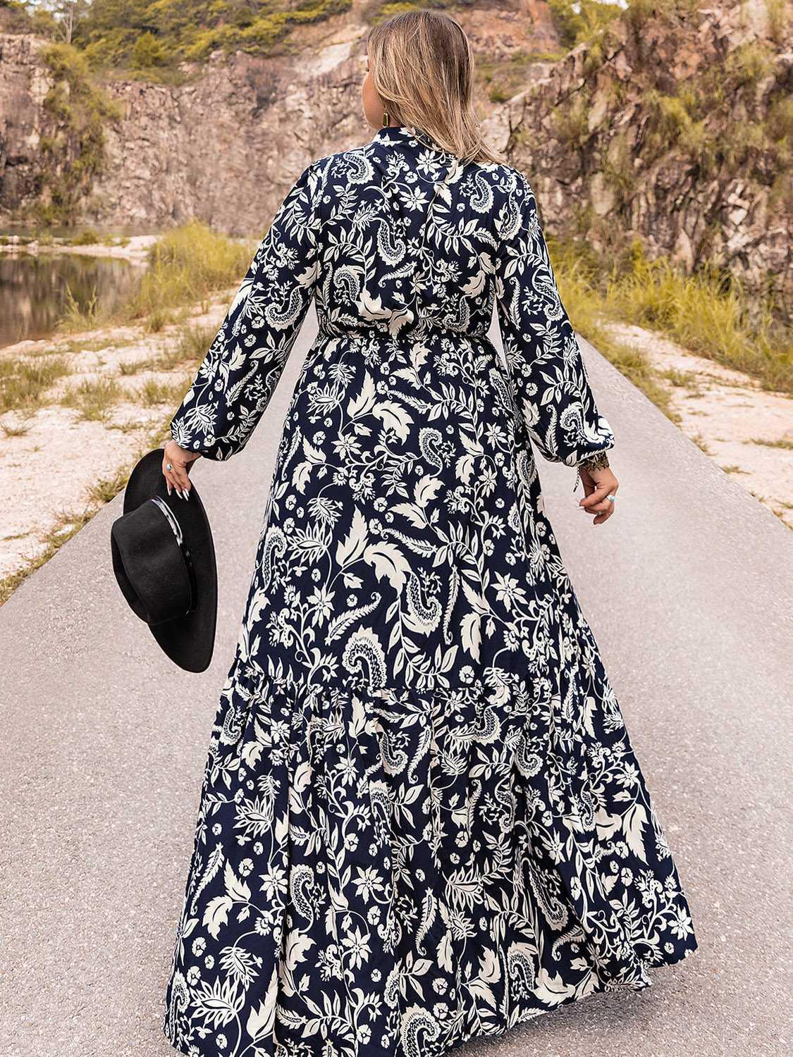 Plus Size Long Sleeve Maxi Dress - Southern Shores Clothing