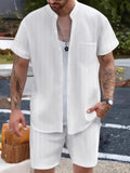 Men's Button Up Short Sleeve Shirt and Shorts Set - Southern Shores Clothing