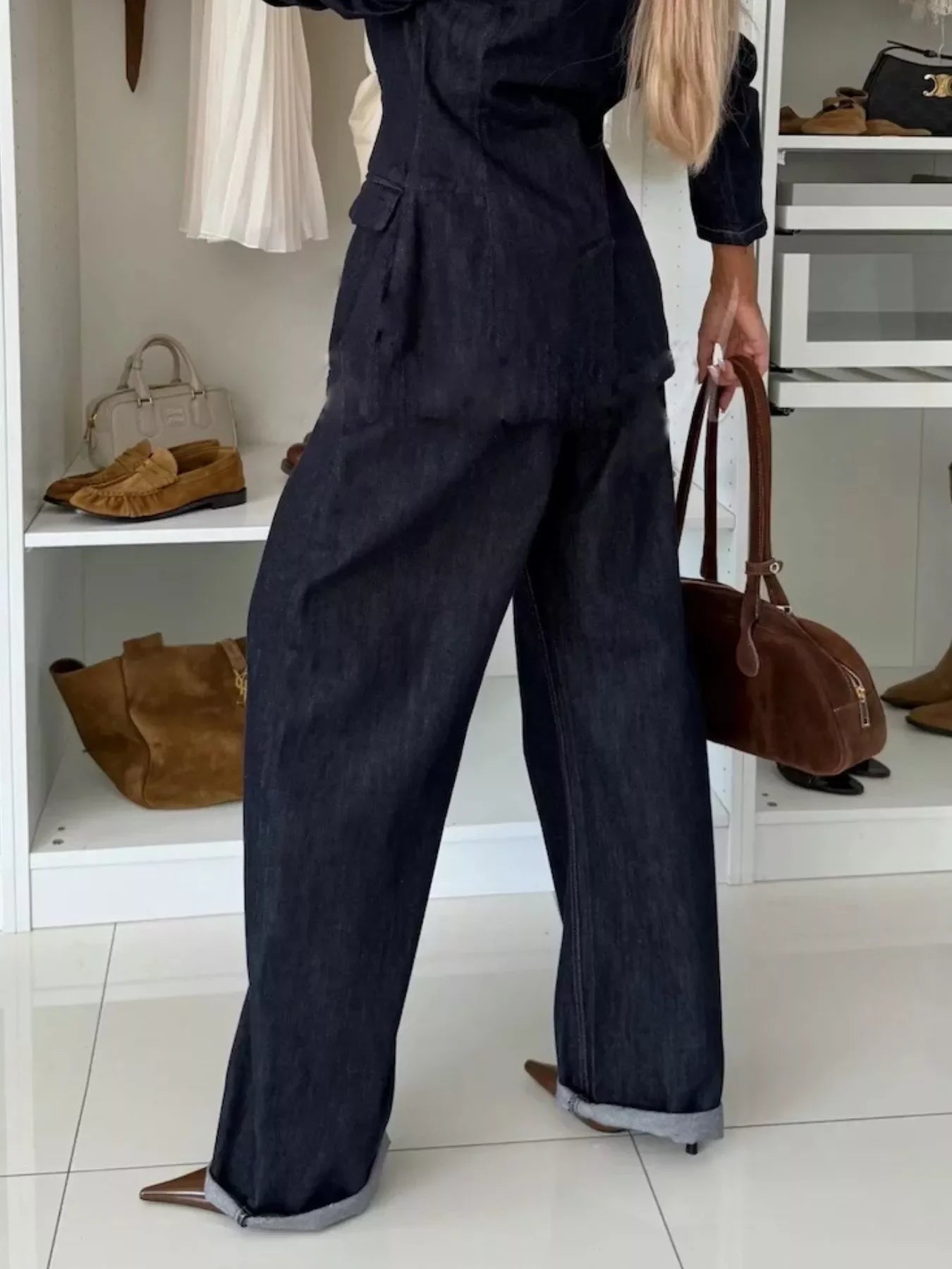 Nautical Inspired High-Waisted Wide-Leg Jeans - Southern Shores Clothing