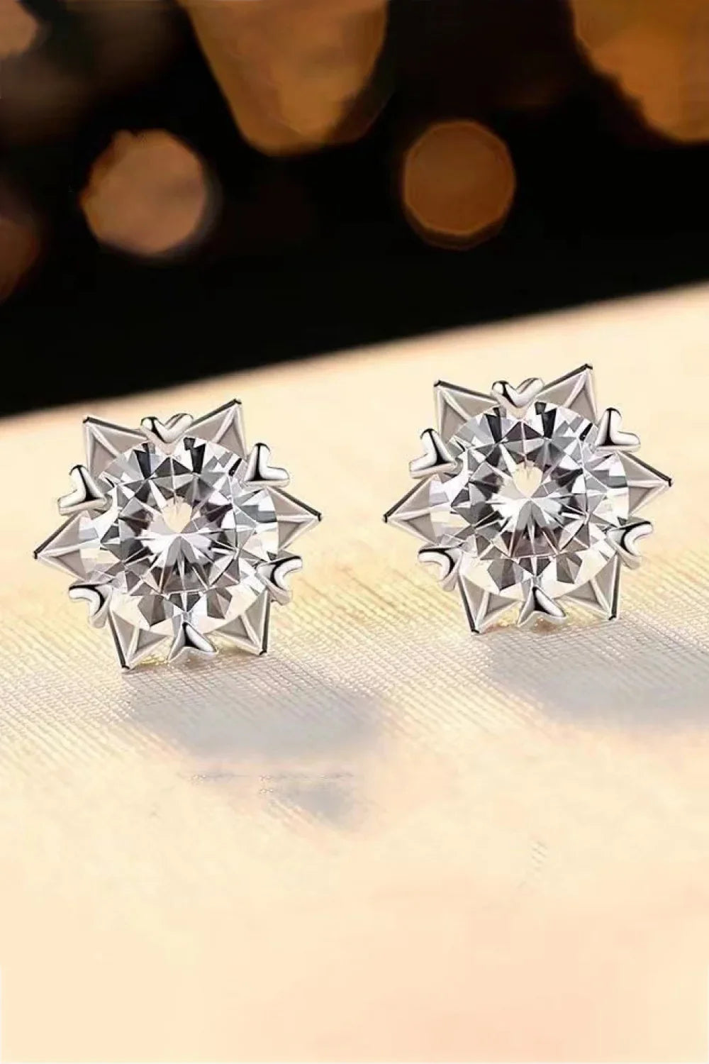 4 Carat Moissanite Stud Earrings Sterling Silver - Southern Shores Clothing