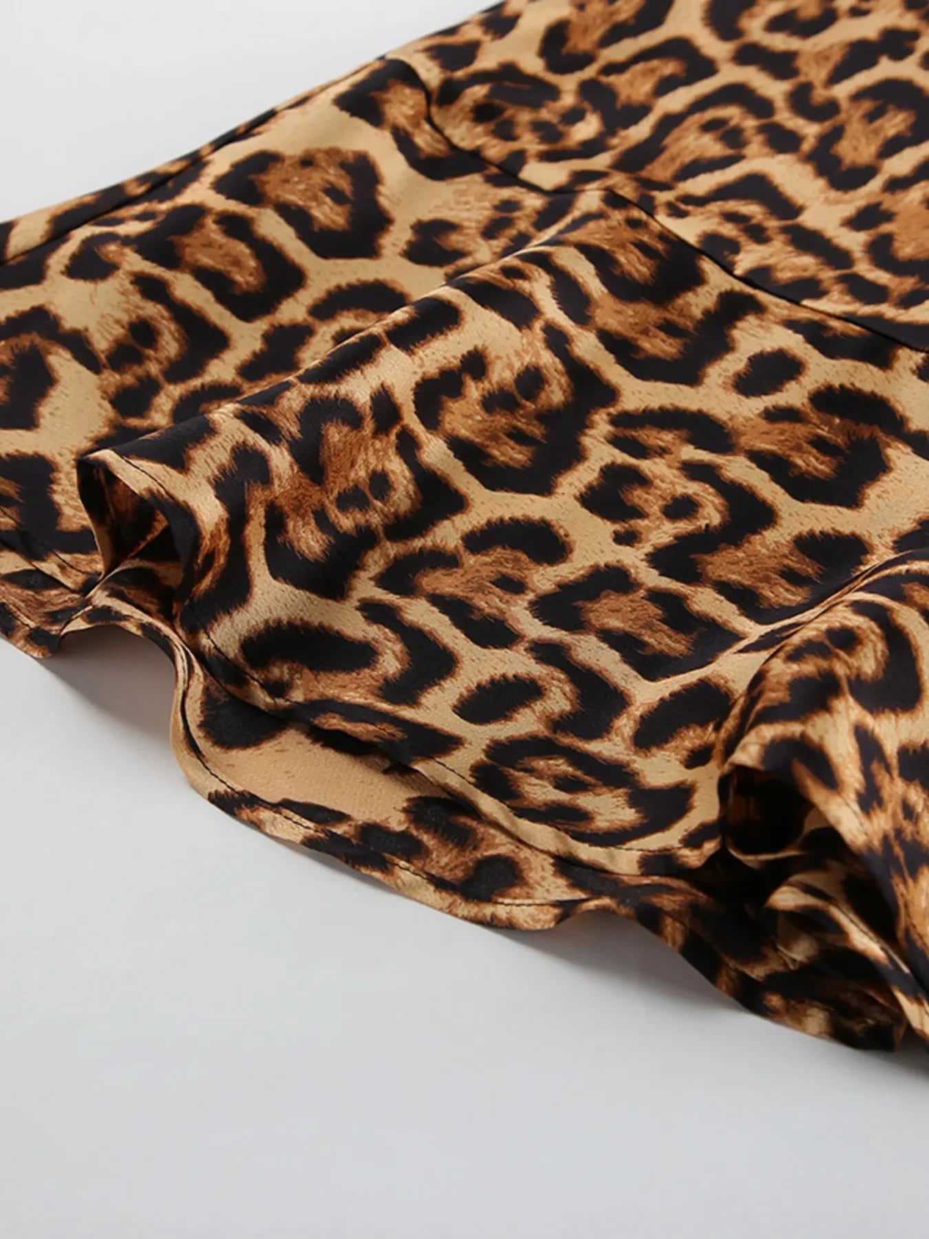 Leopard Print Mini Skirt With Flattering Fit - Southern Shores Clothing