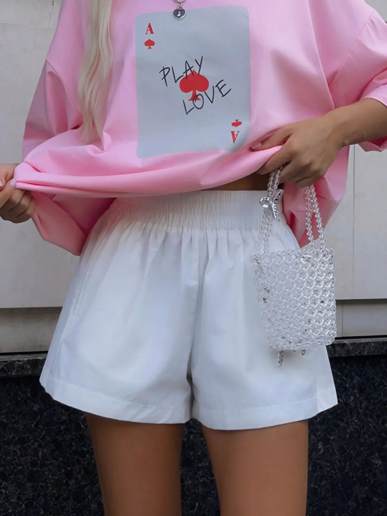 Oversized Round Neck Short Sleeve Tee With Relaxed Fit - Southern Shores Clothing