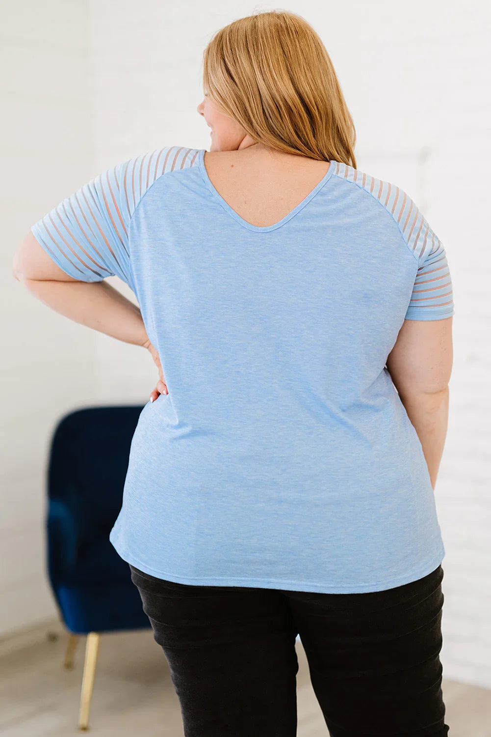 Plus Size V-Neck Raglan Sleeve Floral Tee - Southern Shores Clothing