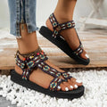 Open Toe Platform Sandals With Padded Straps - Southern Shores Clothing
