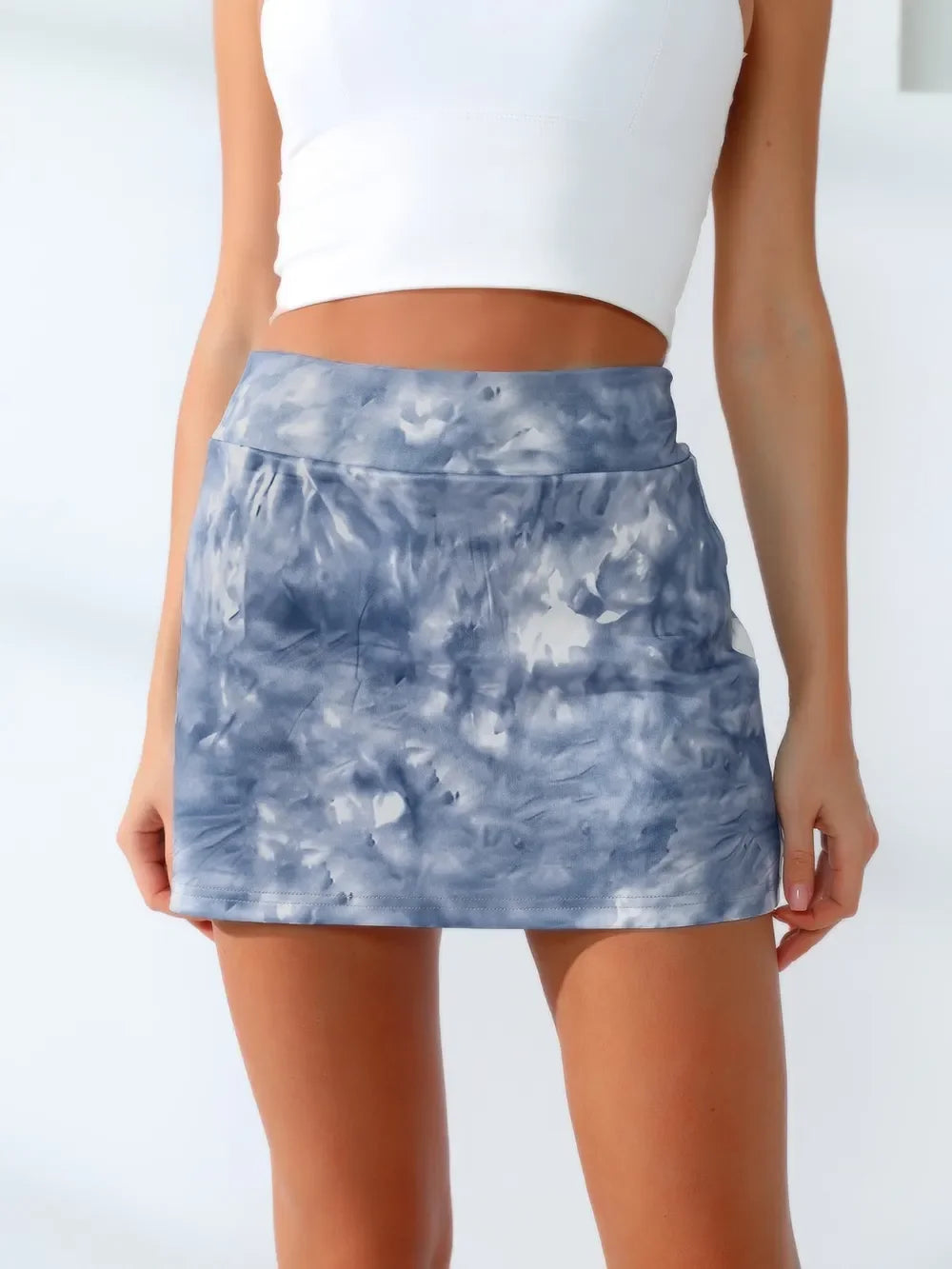 Quick-Dry Tie-Dye Wide Waistband Active Tennis Skirt - Southern Shores Clothing