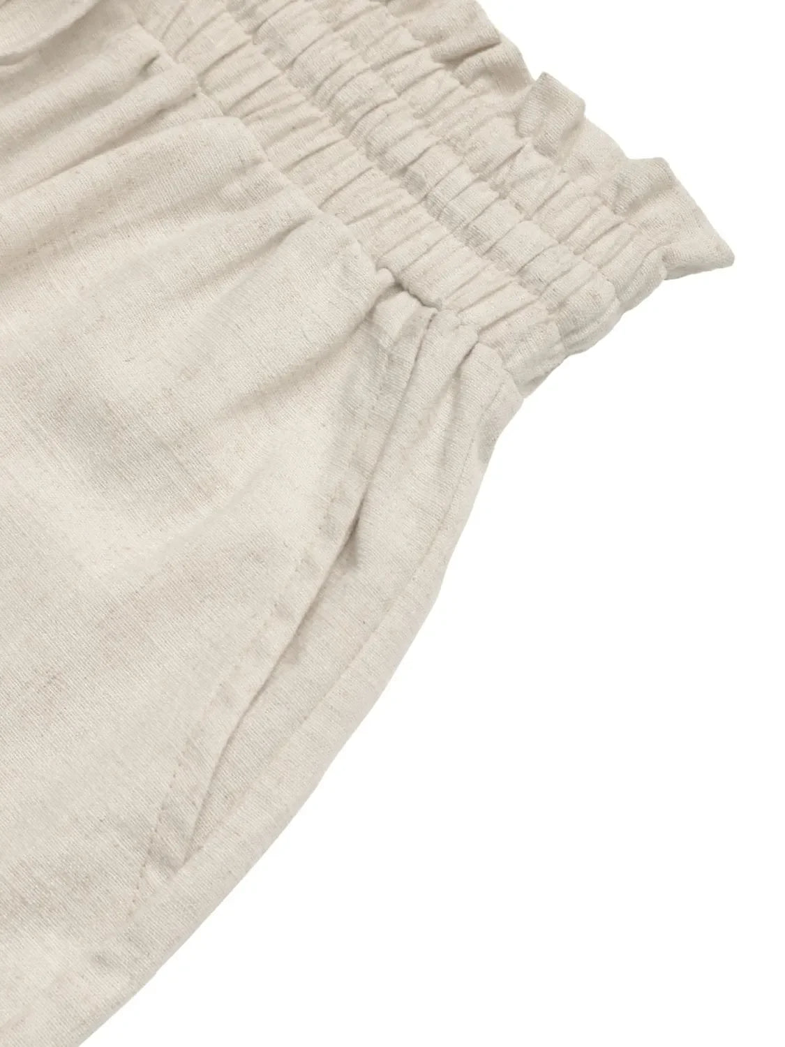 Frill Drawstring Pocketed Shorts With Adjustable Waist - Southern Shores Clothing