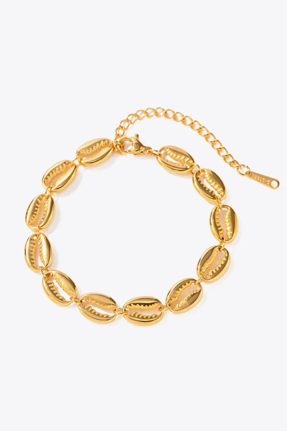 18K Gold Plated Shell Stainless Steel Coastal Bracelet - Southern Shores Clothing