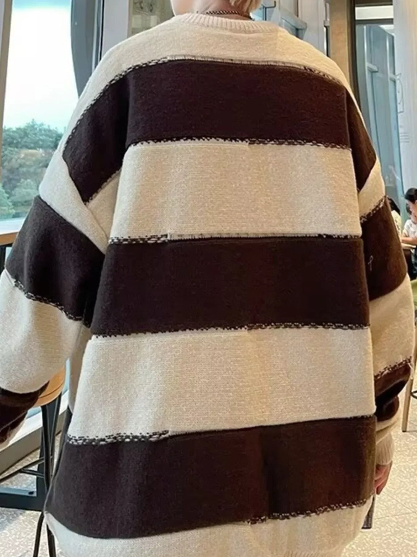 Oversized Stretch Long Sleeve Sweater With Relaxed Fit - Southern Shores Clothing