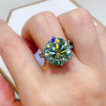 10 Carat Moissanite Platinum-Plated Sterling Silver Ring - Southern Shores Clothing