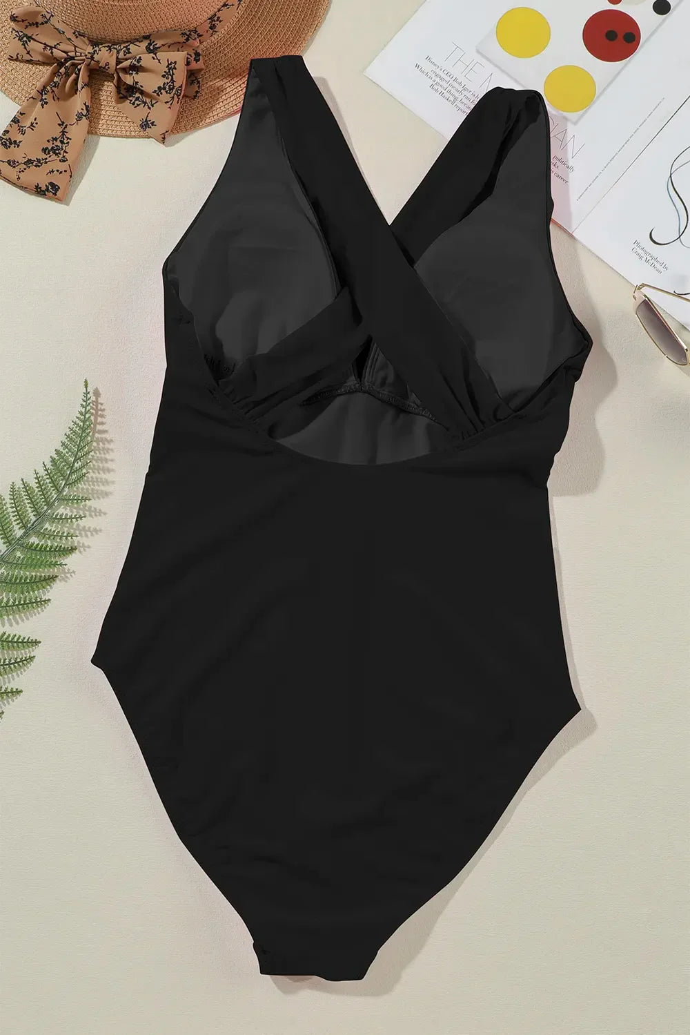 Crisscross Wide-Strap One-Piece Swimsuit Removable Padding - Southern Shores Clothing