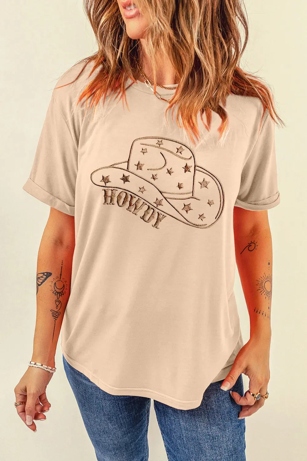 Hat Graphic Round Neck Short Sleeve T Shirt - Southern Shores Clothing