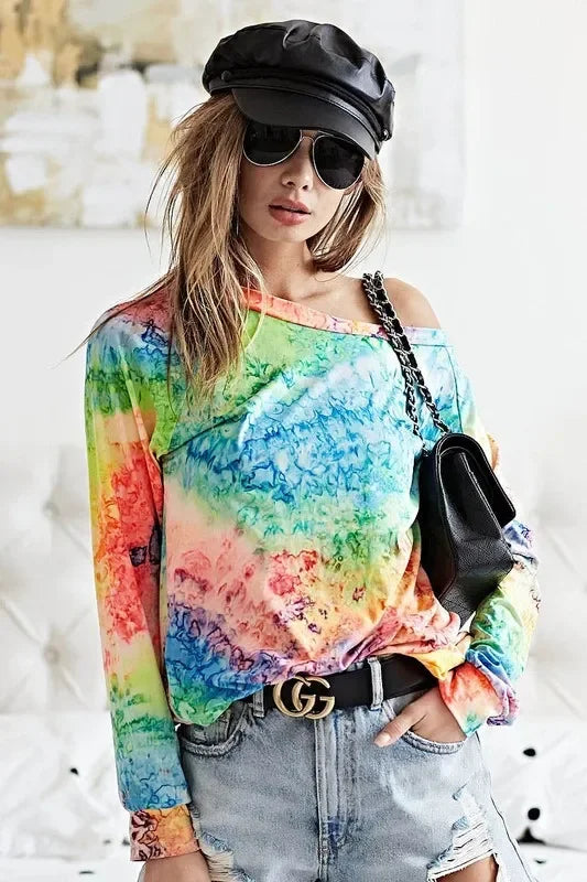 Tie Dye Soft Knit Jersey T Shirt For Outings - Southern Shores Clothing