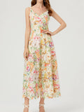Floral Lace Sleeveless V-Neck Lowcountry Midi Dress - Southern Shores Clothing