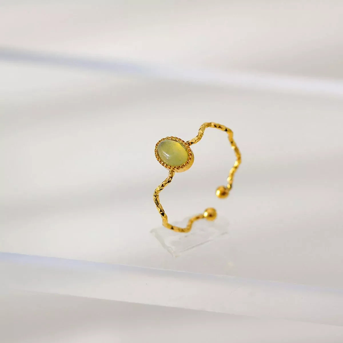 Coastal Wave Open Ring With 18K Gold Plating - Southern Shores Clothing