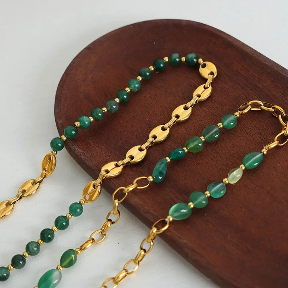 Beaded Titanium Steel Necklace Adjustable Hypoallergenic - Southern Shores Clothing