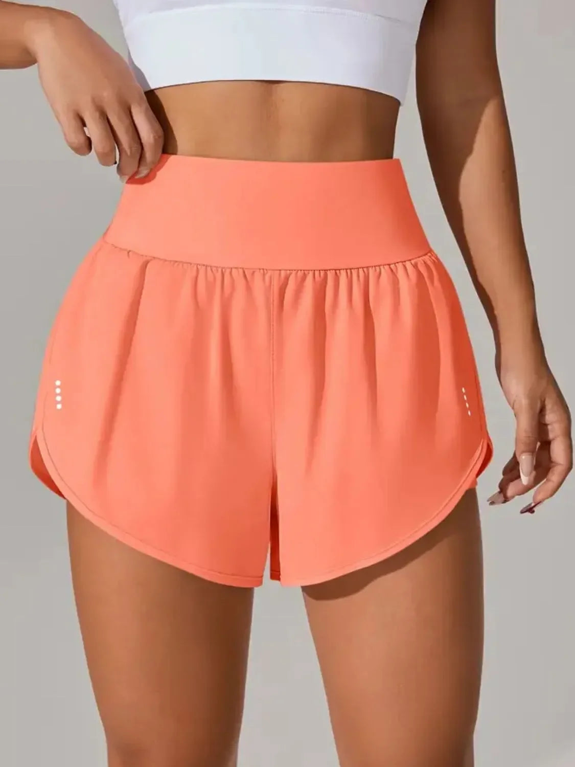 Pocketed High Waist Active Shorts For Daily Activities - Southern Shores Clothing