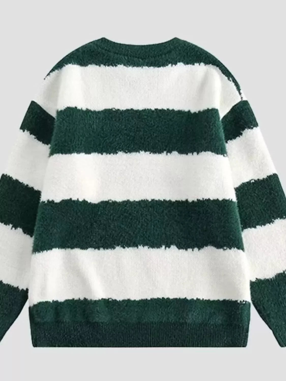 Striped Stretch Knitted Long Sleeve Sweater