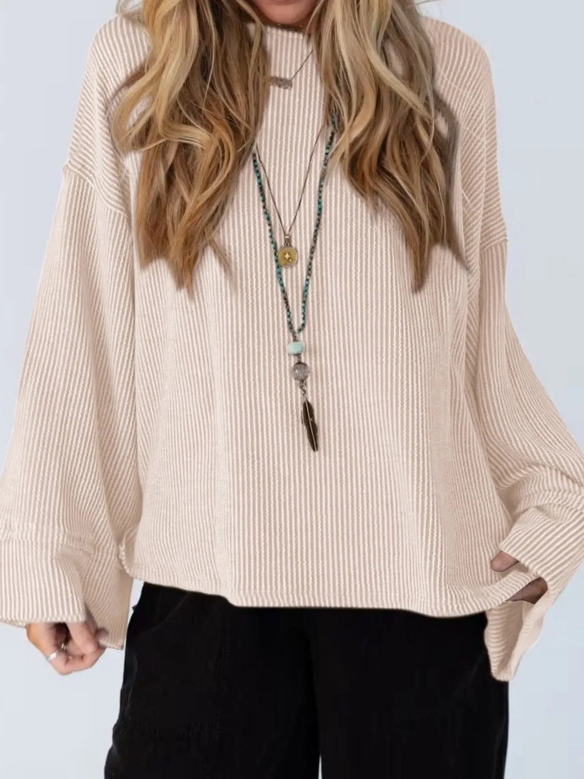 Cutout Back Long Sleeve T-Shirt - Southern Shores Clothing