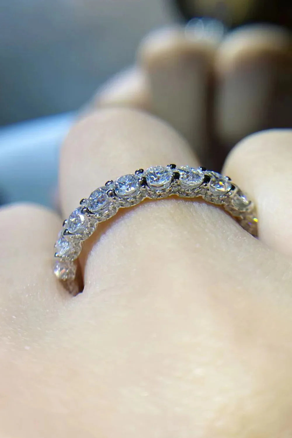 Minimalist 1.5 Carat Moissanite Sterling Silver Ring - Southern Shores Clothing
