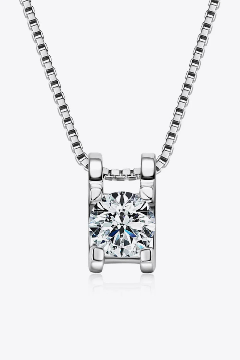 Moissanite Sterling Silver Necklace Coastal Sparkle - Southern Shores Clothing
