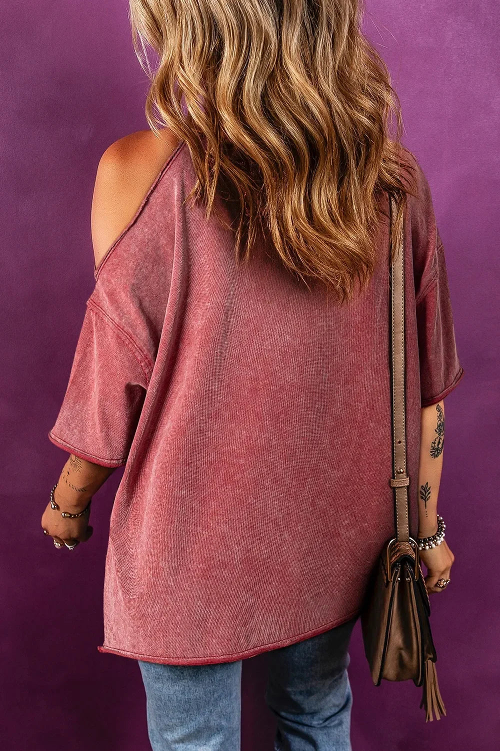One Shoulder Oversized Tunic T Shirt Cotton - Southern Shores Clothing