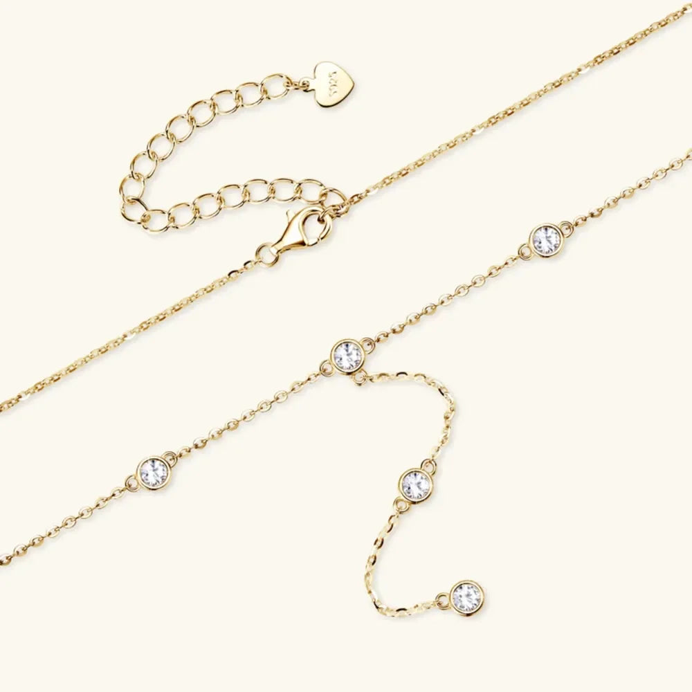 1.1 Carat D Color VVS1 Moissanite Sterling Silver Necklace - Southern Shores Clothing