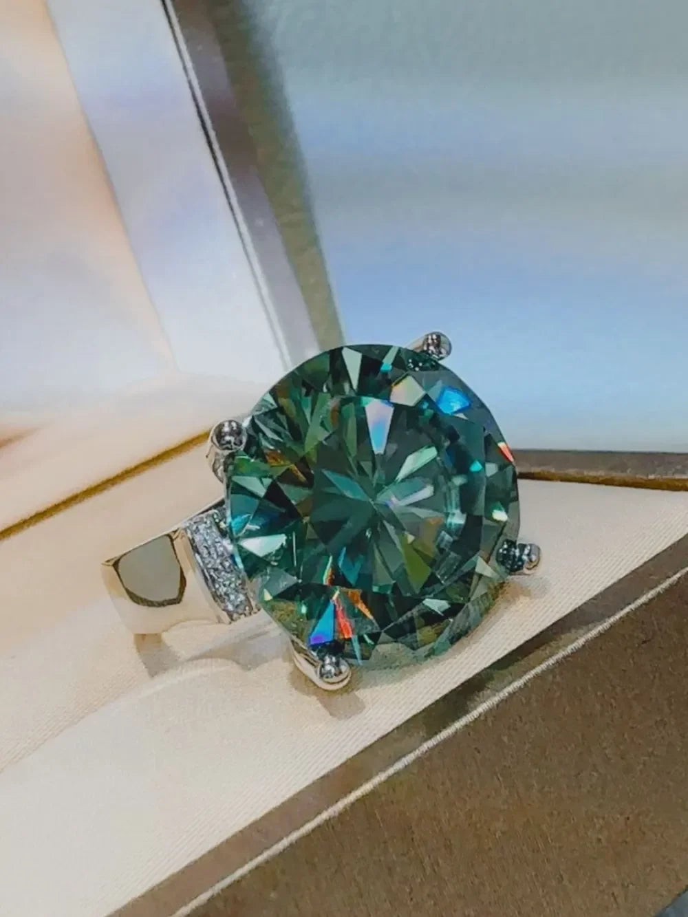 Coastal 20 Carat Moissanite Sterling Silver Ring - Southern Shores Clothing