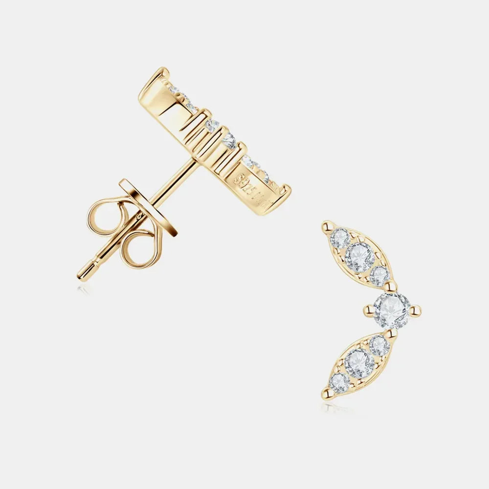 Moissanite Sterling Silver Stud Earrings - Southern Shores Clothing