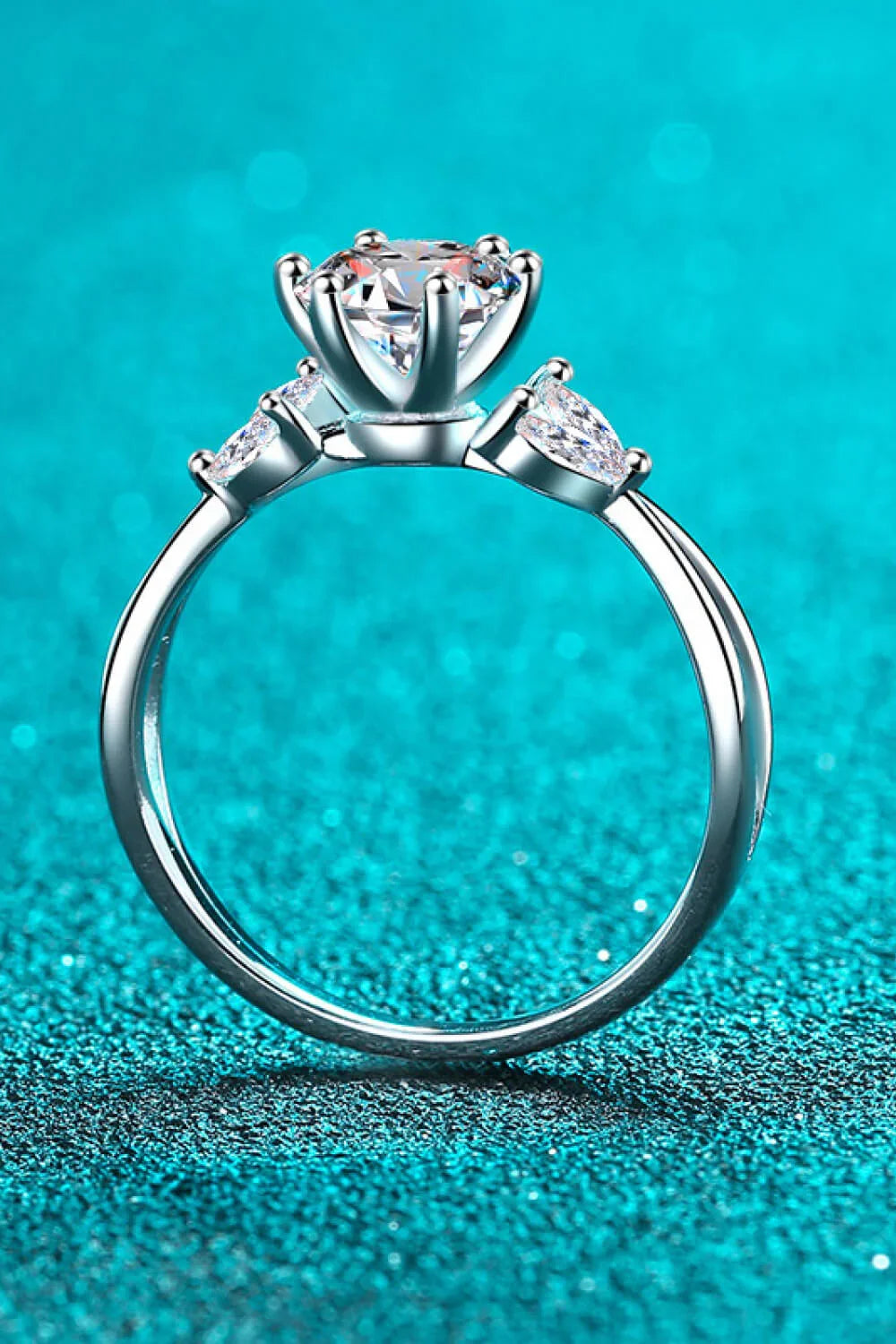 Minimalist 1 Carat Moissanite Ring In Sterling Silver - Southern Shores Clothing