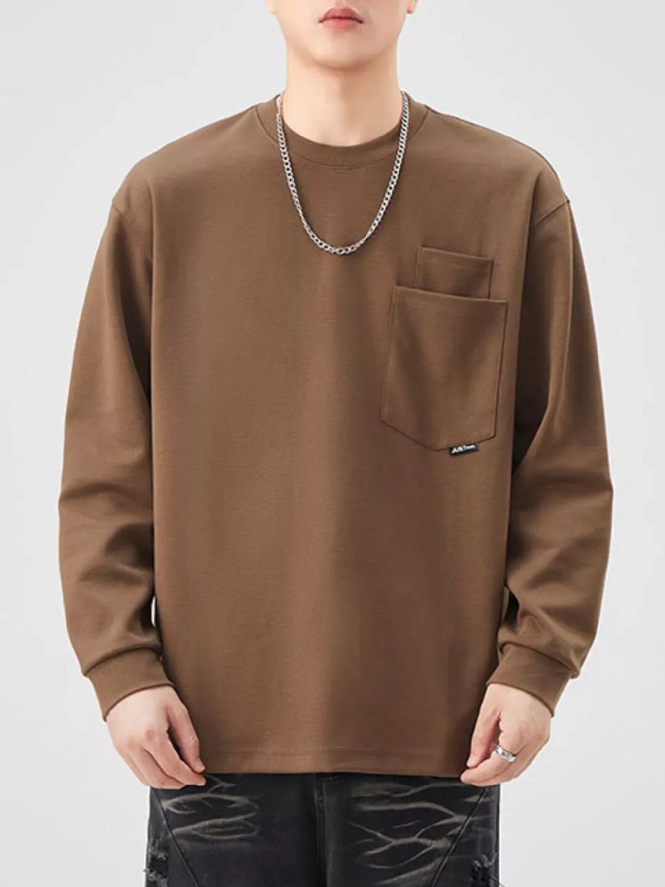 Plus Size Oversized Long Sleeve Pocketed Sweatshirt - Southern Shores Clothing