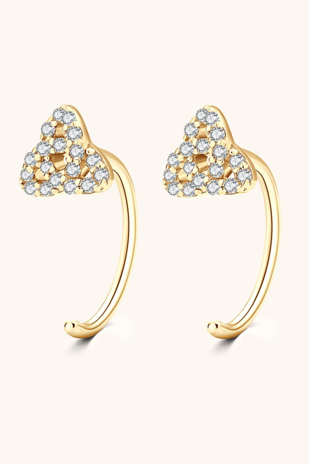 Minimalist Moissanite Sterling Silver Earrings - Southern Shores Clothing