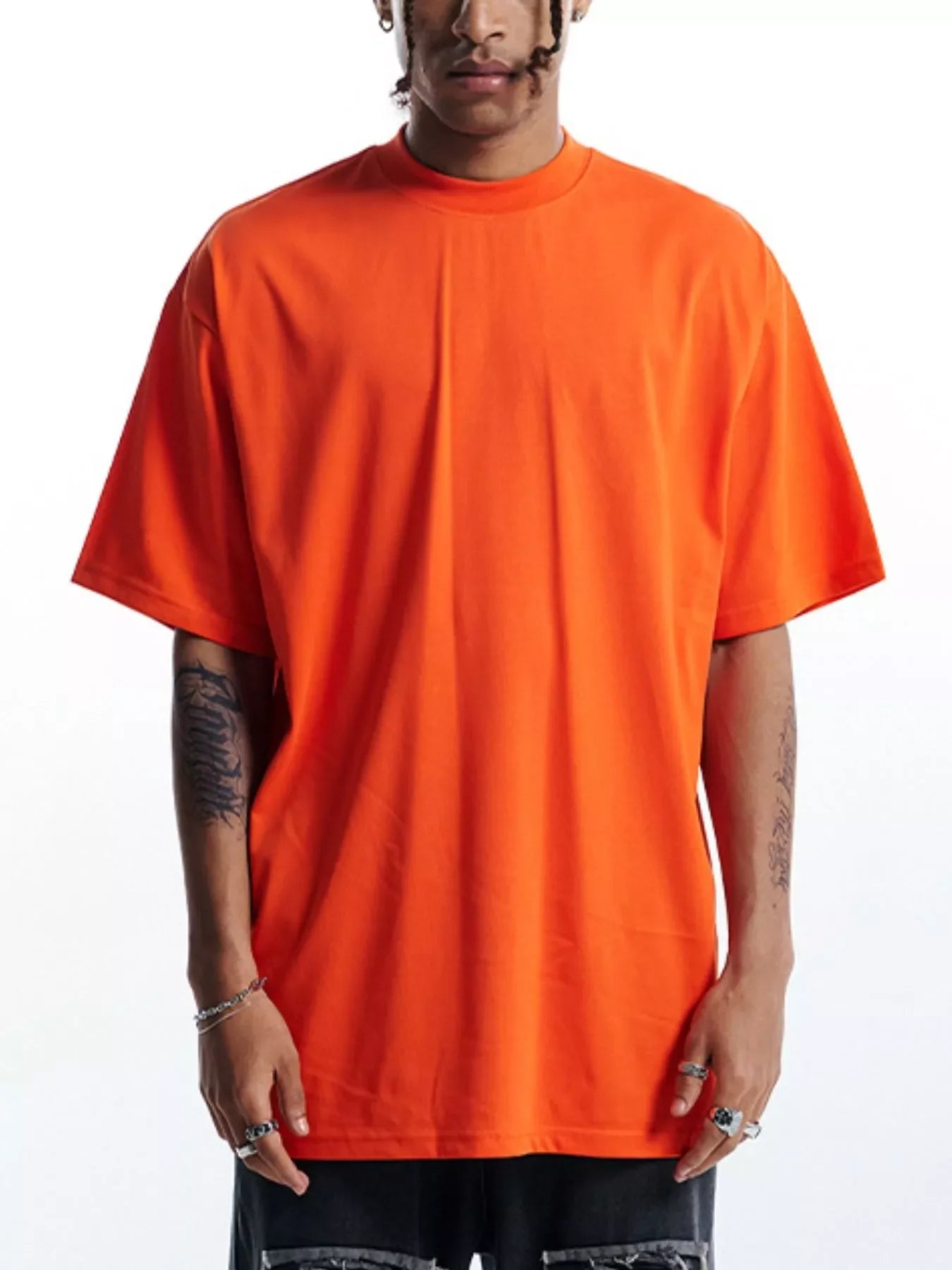 Oversized Crew Neck T Shirt Cotton Polyester Blend - Southern Shores Clothing