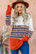 Ethnic Print Block T Shirt With Lightweight Fabric - Southern Shores Clothing