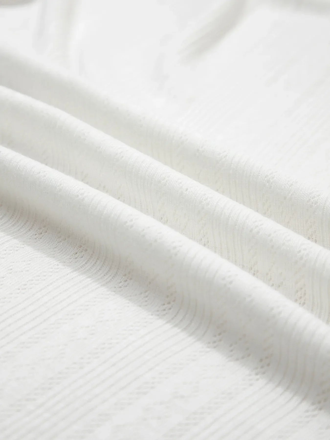 Scalloped Lace Trim Jacquard Textured T Shirt Stretch - Southern Shores Clothing
