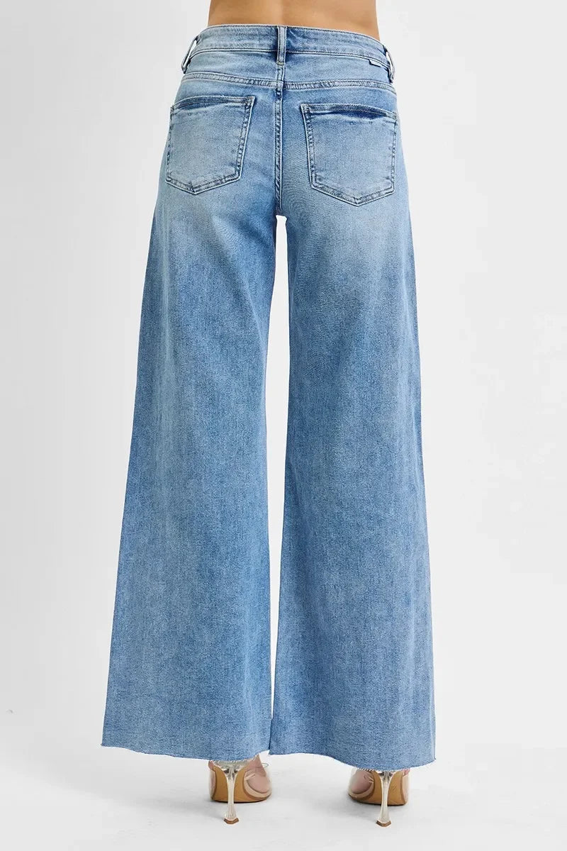 Palazzo Jeans Tummy Control High Rise Plus Size - Southern Shores Clothing