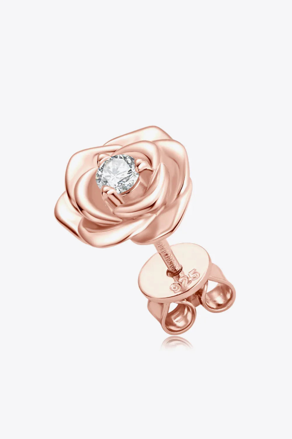 Sterling Silver Moissanite Flower Earrings