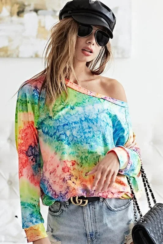 Tie Dye Soft Knit Jersey T Shirt For Outings - Southern Shores Clothing