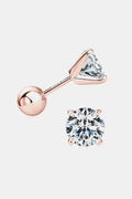 Moissanite Sterling Silver Stud Earrings 2 Carat - Southern Shores Clothing