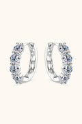 2.4 Carat Moissanite Huggie Earrings Platinum-Plated - Southern Shores Clothing