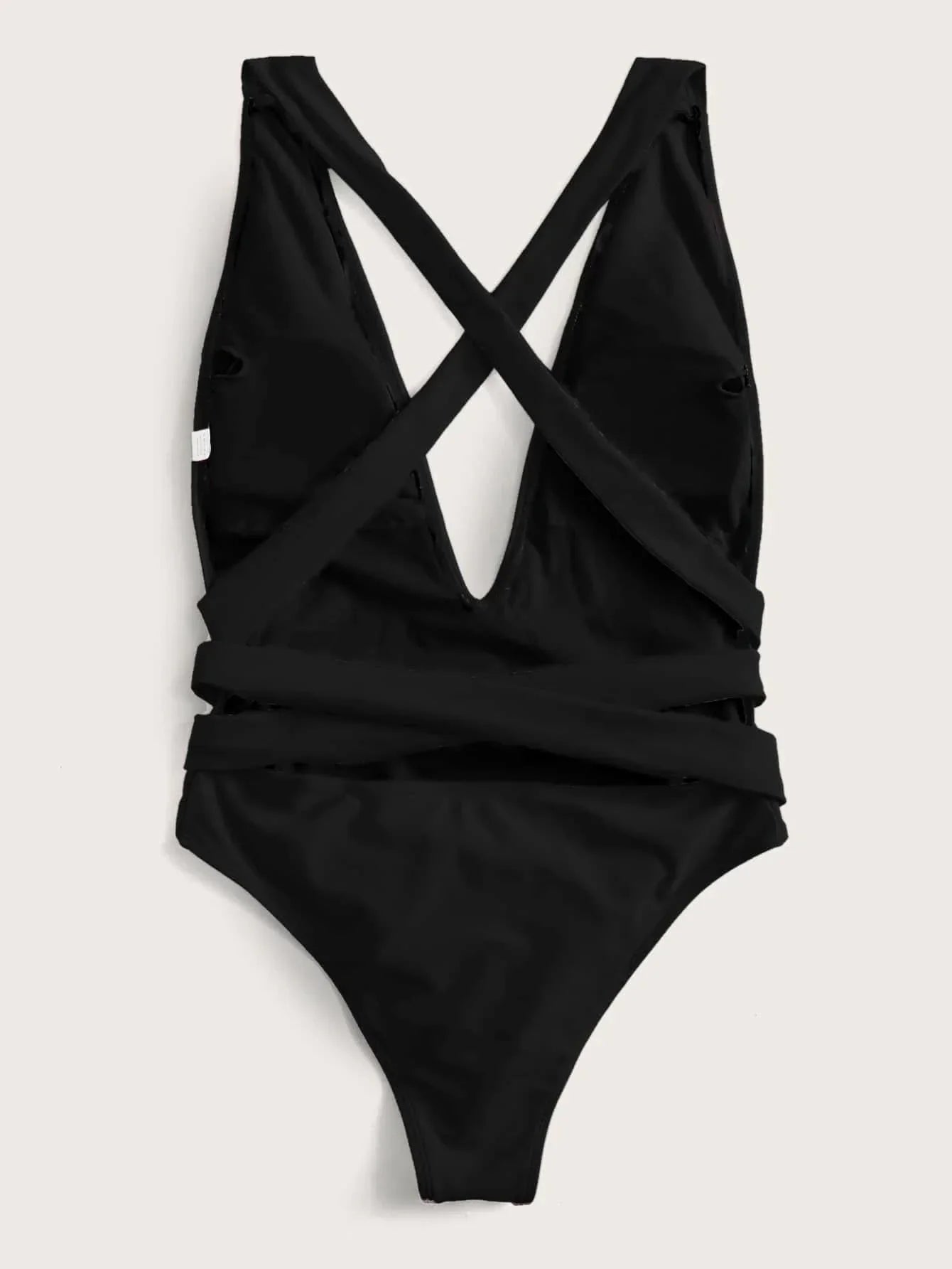 Halter Neck Snakeskin Deep V One Piece Swimsuit - Southern Shores Clothing