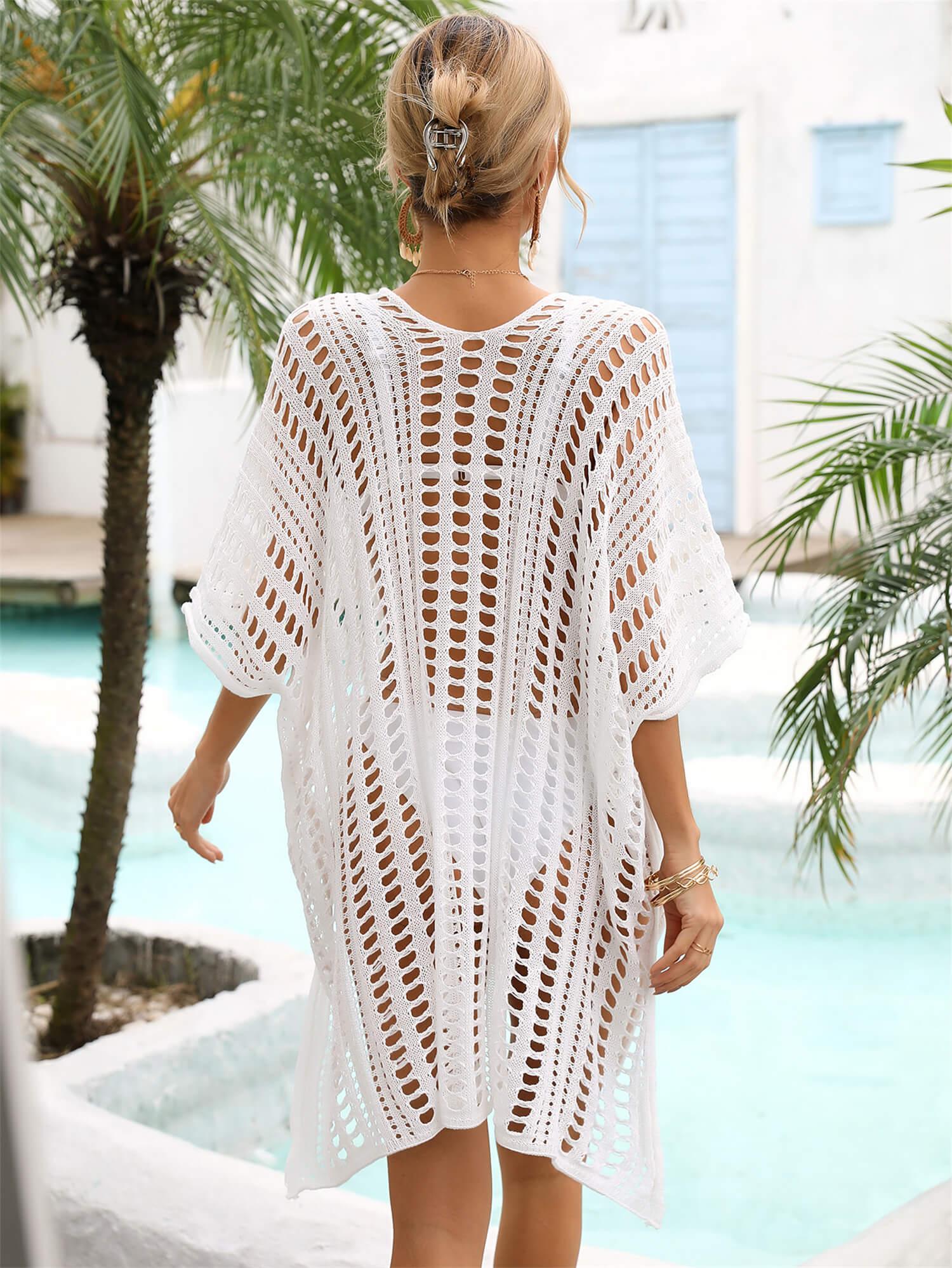 Angel Wings Dolman Sleeve Side Slit Cover Up One Size - Southern Shores Clothing