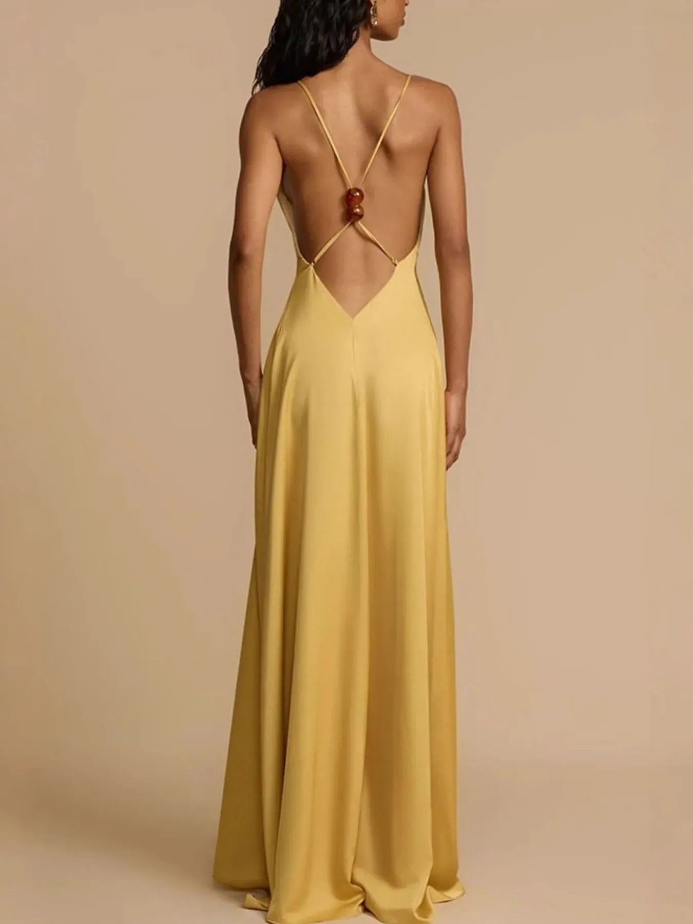 Deep V-Neck Maxi Dress for Coastal Summer - Southern Shores Clothing