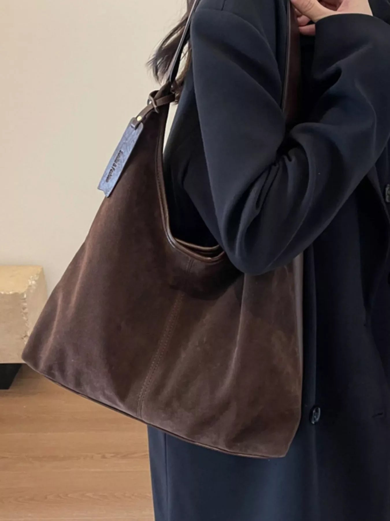 Vintage Suede Shoulder Bag Classic Style - Southern Shores Clothing