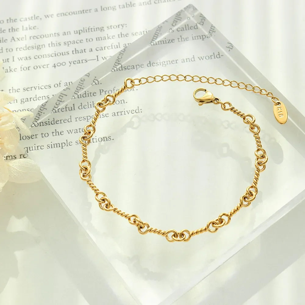 Coastal Gold-Plated Titanium Steel Link Chain Bracelet - Southern Shores Clothing