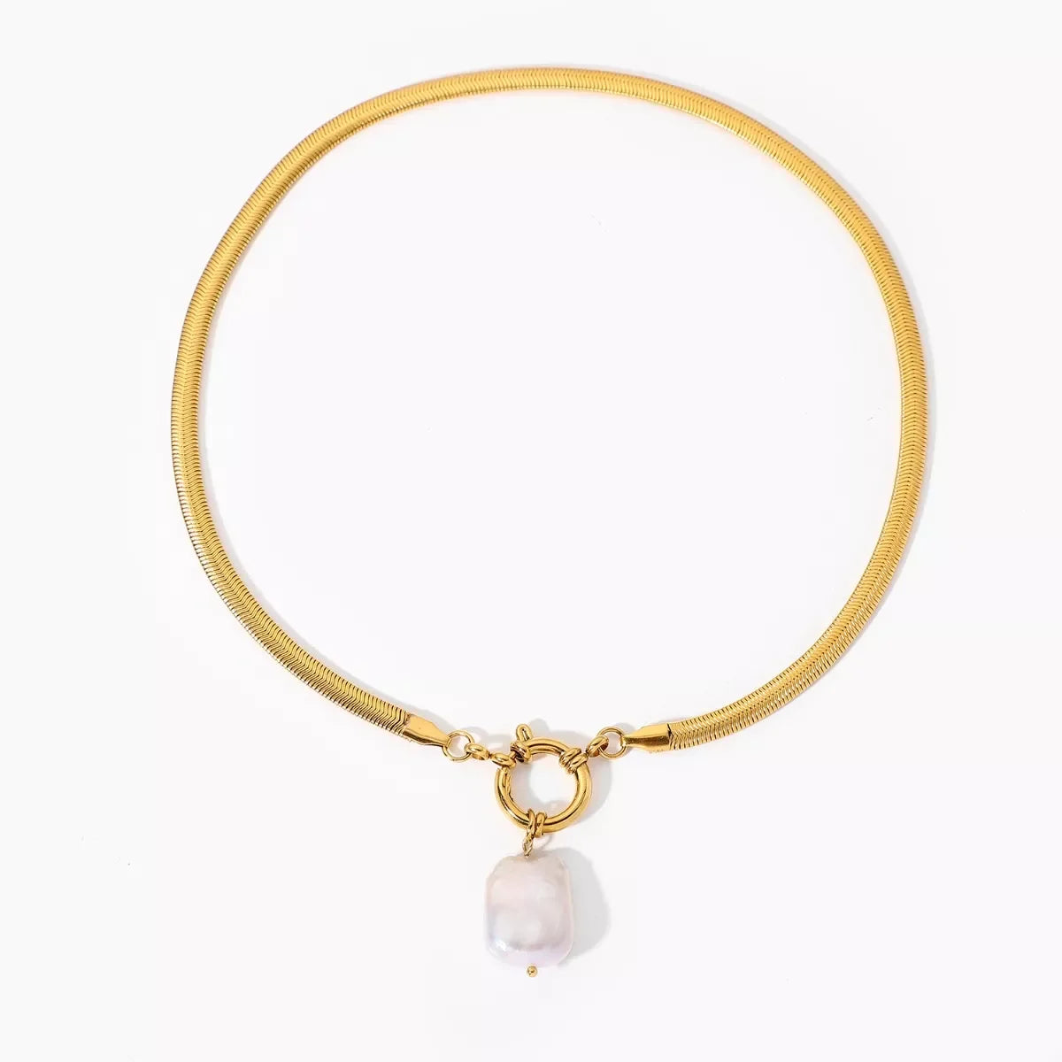 18K Gold-Plated Freshwater Pearl Pendant Necklace - Southern Shores Clothing