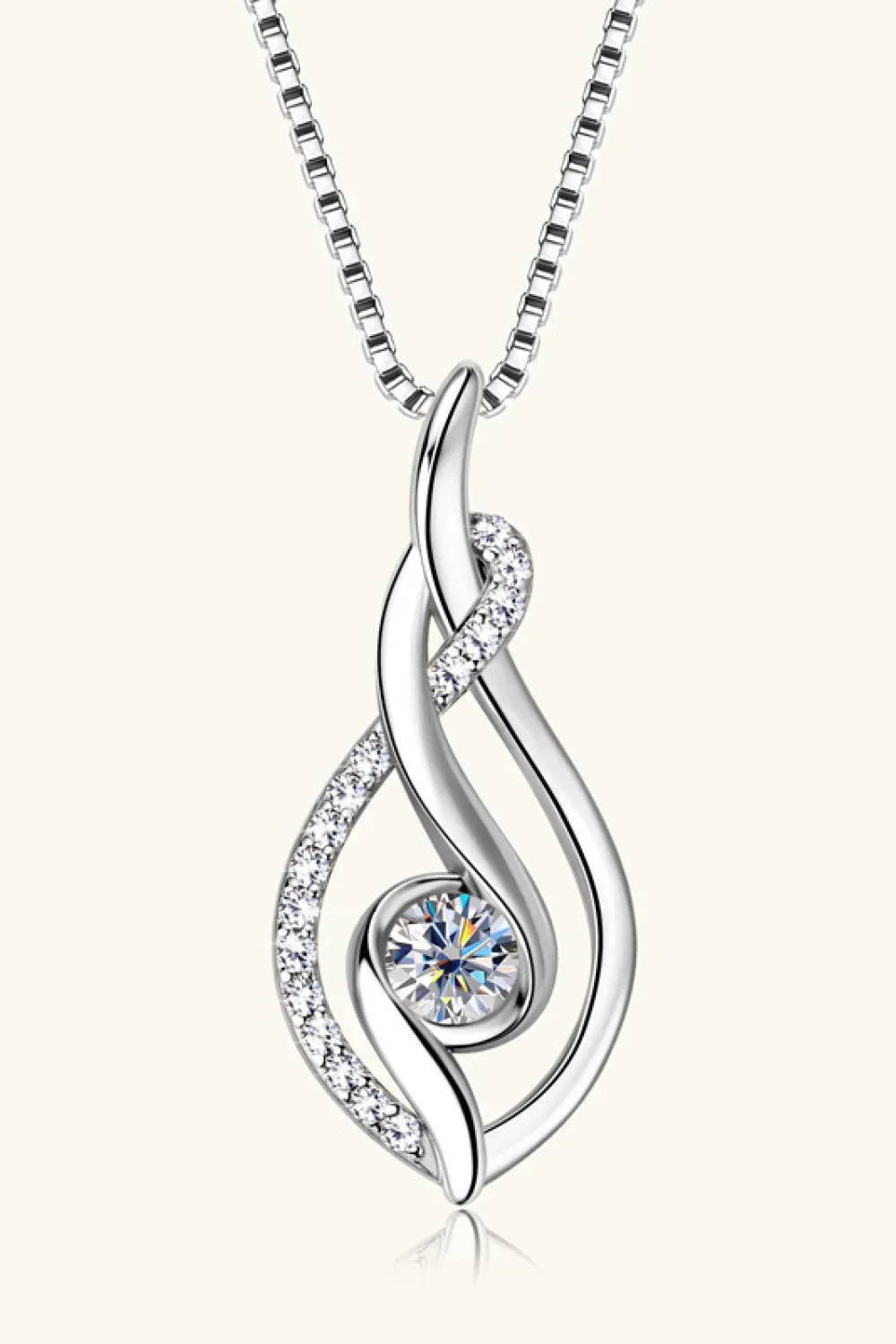 Minimalist Moissanite Sterling Silver Necklace - Southern Shores Clothing